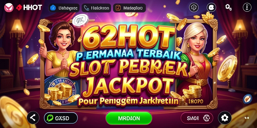 Tampilan gameplay menarik dari 62HOT yang menampilkan mesin slot.