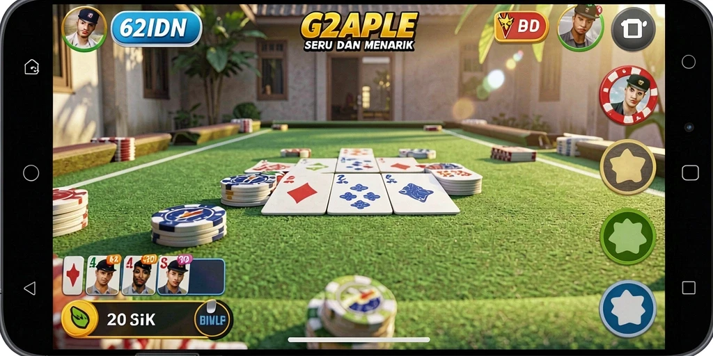 Screenshot gameplay Gaple yang menarik dan interaktif.
