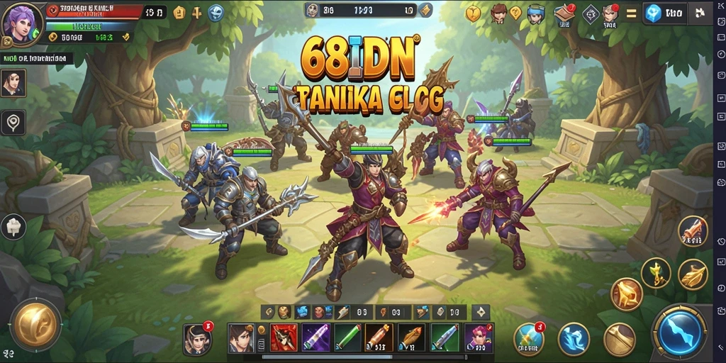 Tampilan gameplay mendebarkan dari 68IDN dalam strategi SLG.
