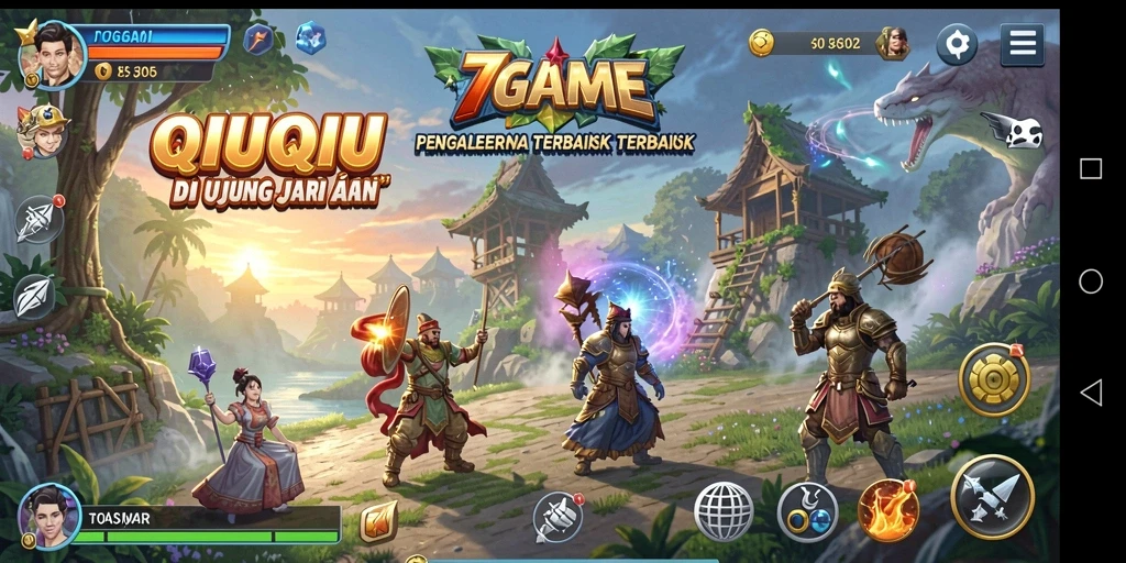 Gameplay seru QiuQiu di 7GAME yang menantang.
