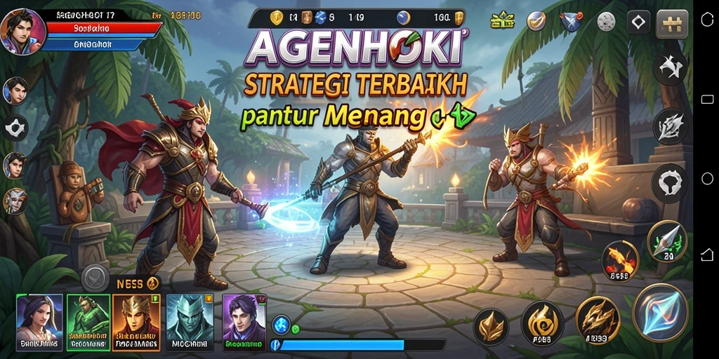 Screenshot AGENHOKI menampilkan aksi strategis yang intens.