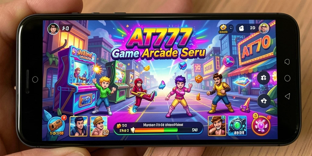 Tampilan gameplay AT777 yang penuh warna dan menantang.