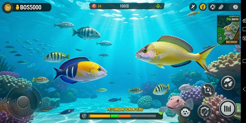 Tampilan gameplay Tembak Ikan yang menarik di BOS5000.