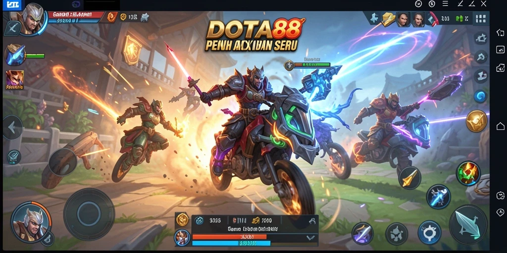 Gameplay DOTA88 yang seru dengan balapan mendebarkan di lintasan.