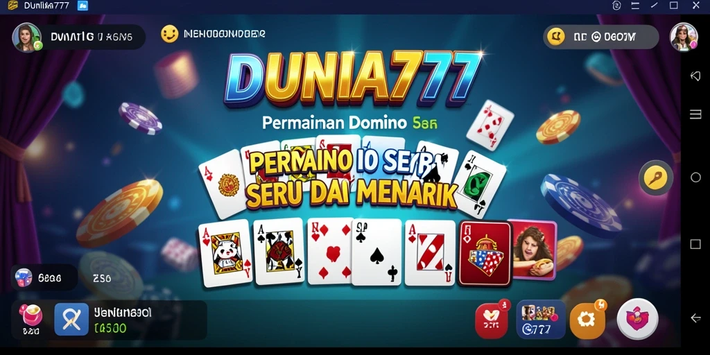 Tampilan gameplay menarik dalam DUNIA777 dengan suasana Domino.