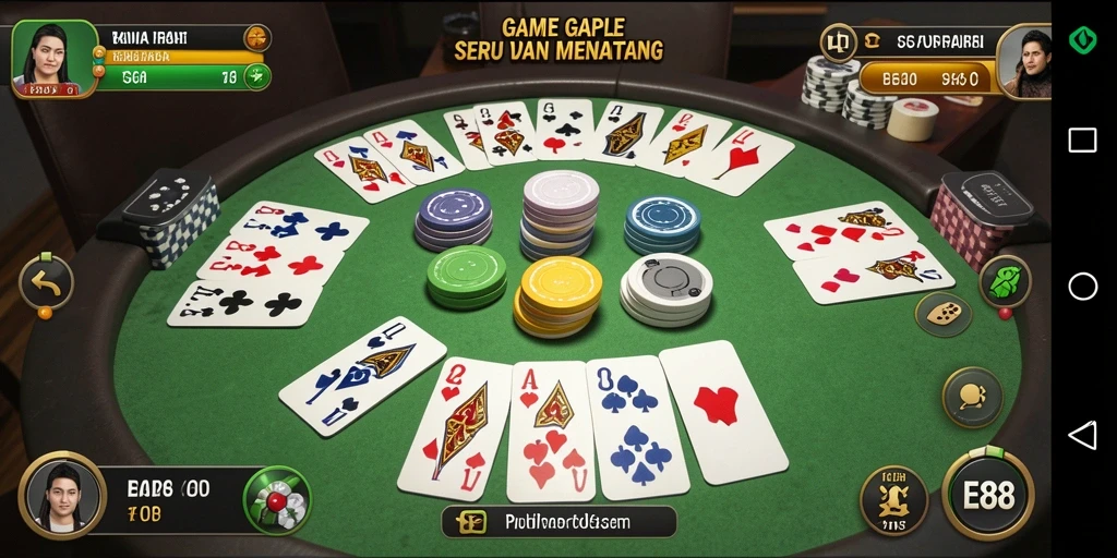 Tampilan gameplay E88 yang seru dan menarik.