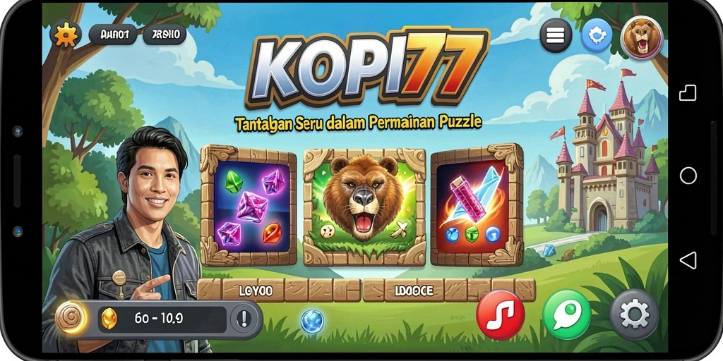 Tampilan gameplay seru di KOPI77 dengan berbagai puzzle menantang.