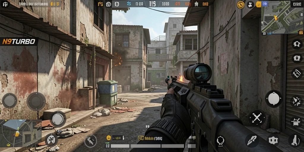 Gameplay mendebarkan N9TURBO dalam aksi penuh