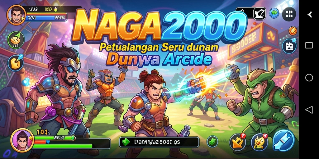 Tampilan gameplay NAGA2000 yang seru dan penuh tantangan.