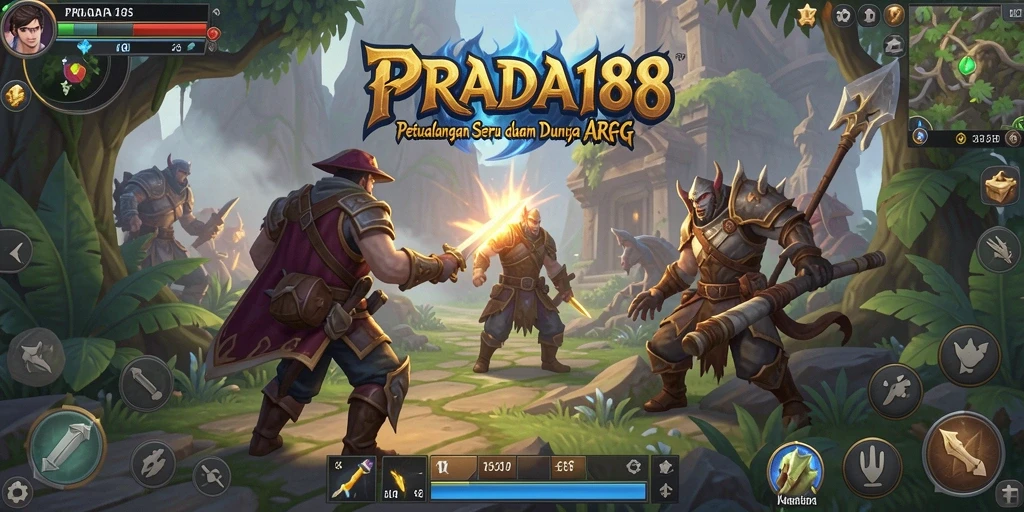 Screenshot gameplay PRADA188 menampilkan pertarungan menegangkan dalam dunia ARPG.