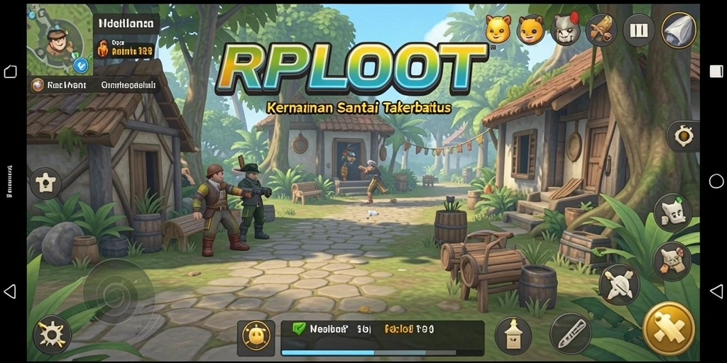 Screenshot menunjukkan aksi seru dalam gameplay RPLOOT