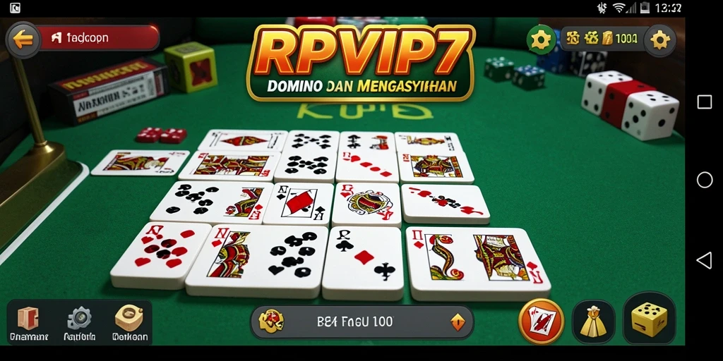 Screenshot utama RPVIP7 menampilkan pemain menikmati permainan Domino.