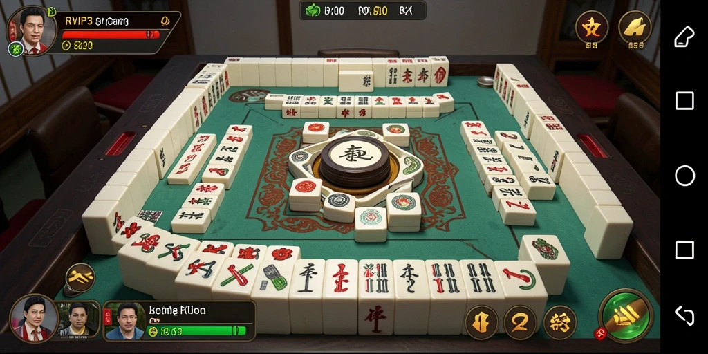 Tampilan gameplay RVIP3 dengan papan Mahjong yang menarik dan interaktif.
