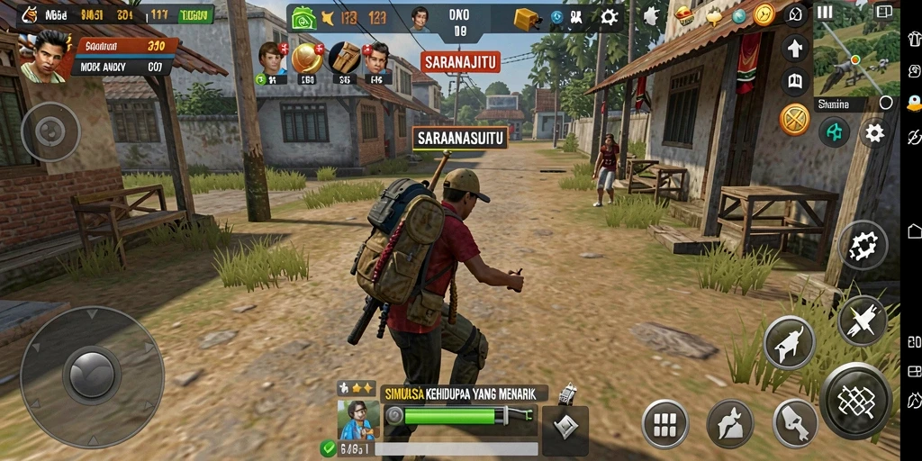 Tampilan gameplay SARANAJITU yang seru dan menarik.