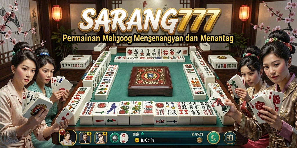 Tangkapan layar gameplay menampilkan papan Mahjong yang penuh warna.
