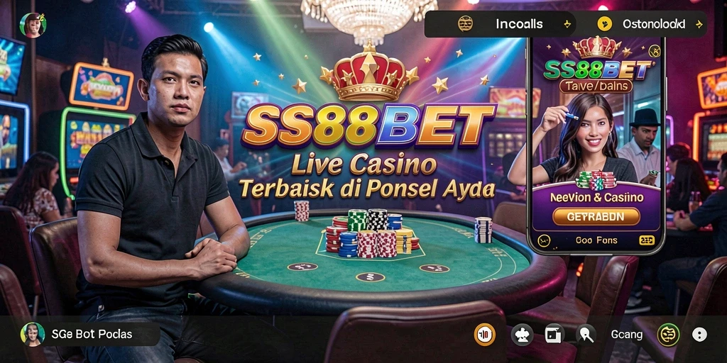 Tangkapan layar utama SS88BET menampilkan gameplay Live Casino yang mendebarkan.