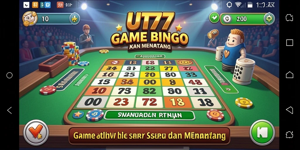 Tampilan screenshot UT77 menampilkan suasana bermain Bingo yang seru.