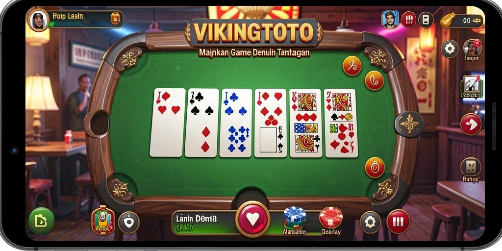 Tampilan screenshot utama VIKINGTOTO menampilkan serunya permainan Domino.