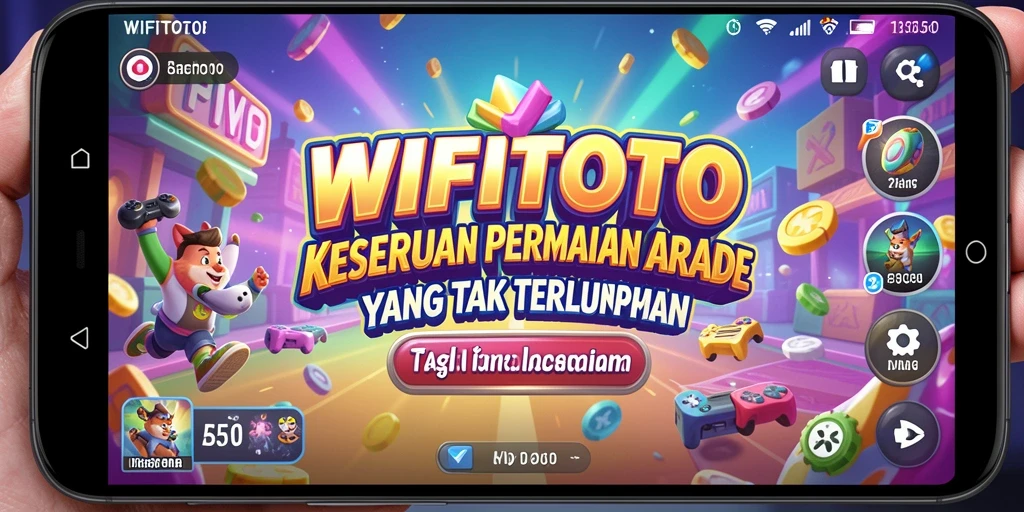 Tangkapan layar gameplay WIFITOTO menunjukkan keseruan dalam tantangan Arcade.