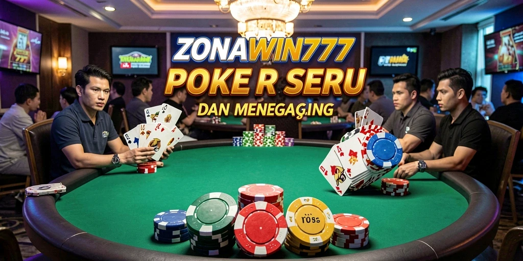 Gameplay seru dari aplikasi Poker ZONAWIN777 saat pemain bersaing.